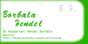 borbala hendel business card