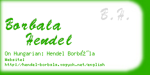 borbala hendel business card